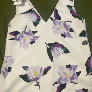 Floral V-Neck Sleeveless Top